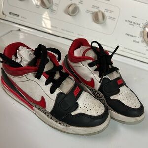 Nike Kids' White, Red, and Black Sneakers